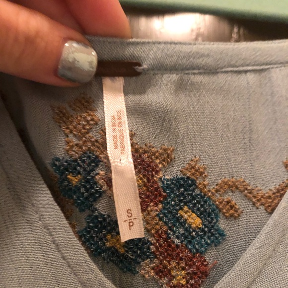 Free People Perfect Morning Mini Dress in sky - Picture 2 of 4